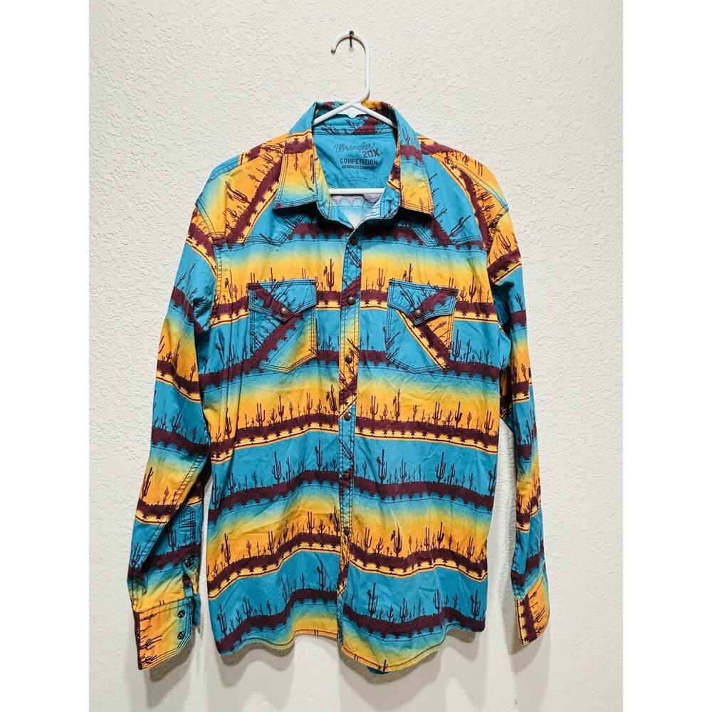 wrangler 20x competition shirt Cactus Desert Extra Large Pattern